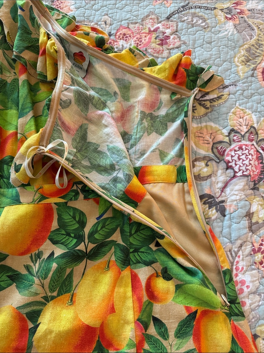 🔥🔥SALE!! Farm Rio Orange Sands Dress - Picture 5 of 8